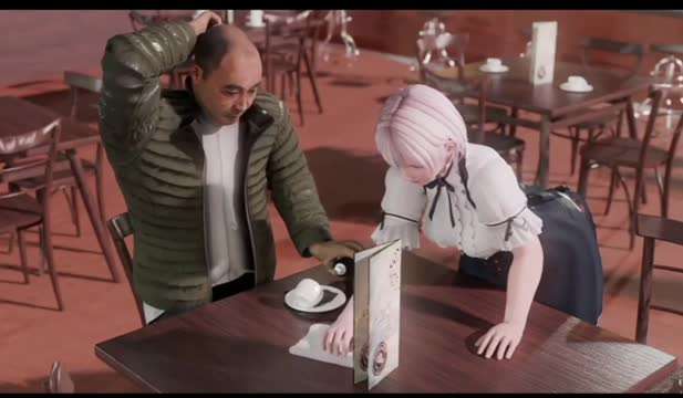 3D动画，迷奸咖啡店女仆#动漫#3D封面图
