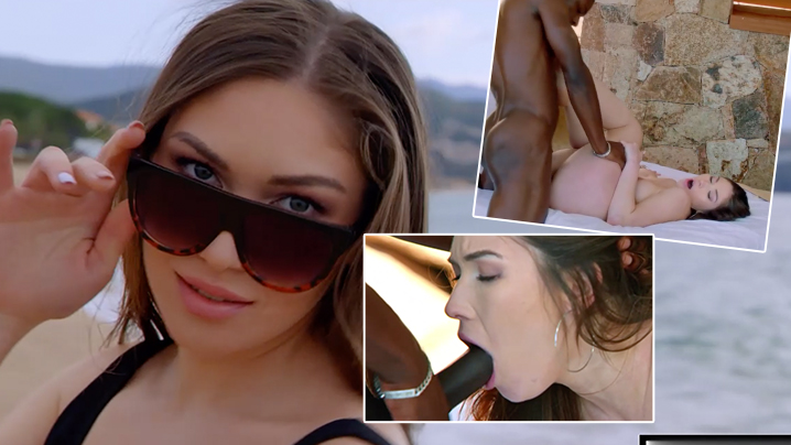 嫩模级的小姐姐约黑人男子在度假村户外干炮，被猛操那舒服性福感封面图