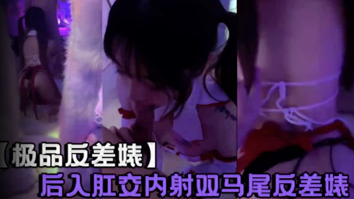 【极品反差婊】后入肛交内射双马尾反差婊封面图