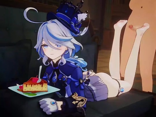 原神水神芙宁娜芙卡洛斯玉足恋足足控舔足足交封面图