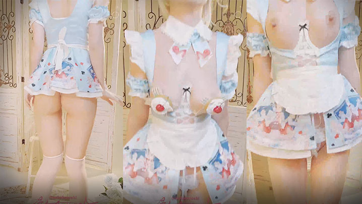 可爱的妹子露两粒奶在跳舞封面图